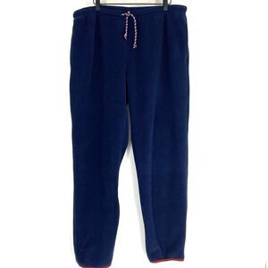 Patagonia Pants Size XL Mens Navy Red Synchilla Fleece Snap T Pull On Jogger